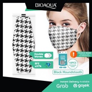 MASKER BIOAQUA KN95 MOTIF HOUNDSTOOTH