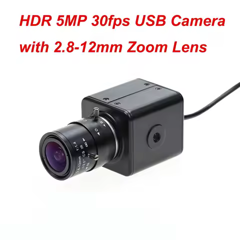 HDR WDR 5MP 30FPS HD USB Box Camera,For Video Teaching Meeting,2592x1944,With 2.8-12mm Varifocal CS 