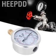 HEEPDD Pressure  Oil Filled 1/4 -1 to 7bar -30 100psi Stainless Steel Case Brass Inside Construction