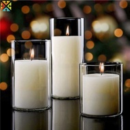 Simple Candle Cup Holder Transparent European Candlestick Empty Cups Religious Candles Glass Light J