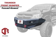 กันชนหน้าออฟโรด วีโก้ 2004-2011 และ ฟอร์จูนเนอร์ Fortuner โตโยต้า ไฮลักซ์ Vigo Toyota Hilux รุ่นธันเดอร์ (Thunder front bumper) - กันชนหน้าเต็มมีห่วงแดงโอเมก้า 1คู่ ไฟLED