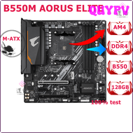 QUYPV สำหรับ Gigabyte B550M AORUS ELITE เมนบอร์ดขนาด128GB AM4 M.2 DDR4ไมโคร ATX B550เมนบอร์ด100% ทดส