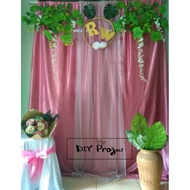 👍 Paket backdrop dekorasi lamaran simpel, murah || backdrop