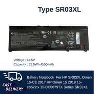 HP แบตเตอรี่ HP SR03XL Omen 15-CE 2017 HP Omen 15 2018 Series SR03XL ของแท้