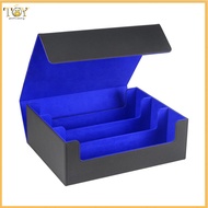 deveodo Magnetic Card Deck Case Hockey Card Storage Solution Large Capacity Faux Leather Card Holder