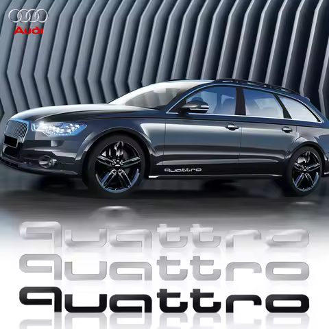 Car Logo Lettering Metal Rear Trunk Badge Stickers Accessories For Audi A1 A2 A3 A4 A5 A6 A7 A8 Q5 Q