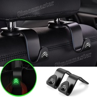 Car Luminous Multifunctional Hooks Auto Logo Hidden Seat Rear Hooks Decoration Accessories for Citroen C5 Aircross C4 C1 Picasso Elysee Berlingo