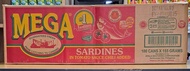 Mega Sardines Hot Easy Open Red (155g x 100 ) - 1 Box