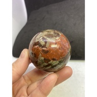 D1456 Natural Ore/Crazy Agate Ore Ball Weight About 168g Size 50.5mm Diameter