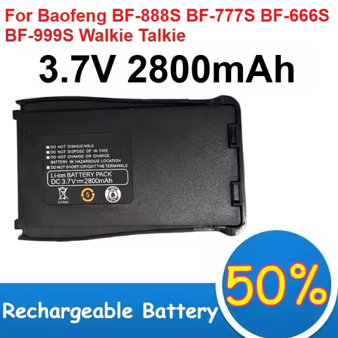 3.7V Lithium Battery 2800mAh Large Capacity Type-C Charging for Baofeng BF-888S BF-777S BF-666S BF-9