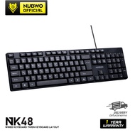 Nubwo คีย์บอร์ด  Rubber Dome เหมาะสำหรับผู้ใช้งานในสำนักงาน รุ่น NK48  สินค้ารับประกัน 1 ปี