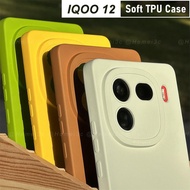 For Vivo IQOO 12 Pro Casing Square Side Soft TPU Phone Case Cover