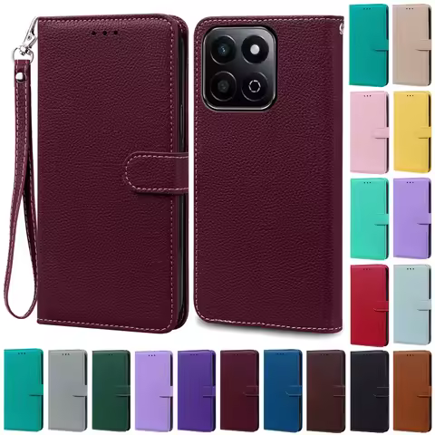 For Honor X7C Case Leather Flip Wallet Cover For Honor X7C Case Phone Covers For Honor X7 C Silicone