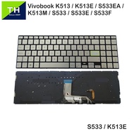 Asus Vivobook S533 S533E S533EA S533F S533FA K513 K513E K513EA K513M K513MA Silver Backlit Laptop Re