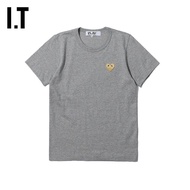 Thương hiệu CDG dòng Play COMME DES garcons Áo giản dị áo thun tay ngắn cotton 100% cho nữ