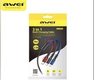 awei CL-971 3 in 1 Multi Charging Cable 1.2M多頭充電線