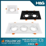 HAG Recessed Downlight Casing Adjustable Angle GU10 Eyeball MR01 MR02 MR03