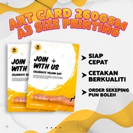 A3 POSTER PRINTING | ART CARD 260GSM | URGENT SIAP CEPAT