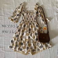 Smocked Mini Dress Polka Dot Decorated With Ruffles Cute Horse Defects As Shown In The Picture: y2k 