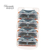 Sharp 5 Razor Blades Razor Head Men Sharp Razor Blades 5 Layers 4 Pieces Set No Knife S Holder Suita