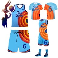 Space Jam: A New Legacy Cosplay Costume Jersey Tune-Squad #6 James Top and Shorts