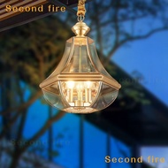 All Copper Waterproof Chandelie American Villa Courtyard Sun Roo Outdoor Garden Light Balcony Gazebo