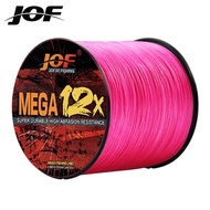 JOF X12 Fishing Line 300M 12 Strands Braided Fishing Line PE Line Durable Zero Stretch Fishing Line 