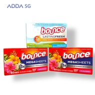BOUNCE Mega Dryer Sheets, Fabric Softener,  Paradise Blossom / Outdoor Fresh & Clean, 60 Count