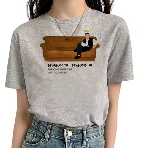 Friends Tv Chandler Bing top women Y2K summer harajuku t shirt female 2000s clothing