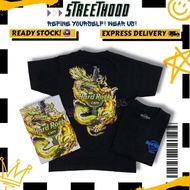 🔥Murah Gilaz🔥Baju Cotton Tebal Hard Rock Naga Viral Design T-Shirt Baju Dewasa Streetwear Couple Uni