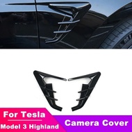 HW 4.0 Side Camera Cover for Tesla New Model 3 Highland 2024 2025 Leaf Board Camera Protective Cover
