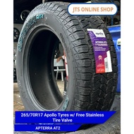 265/70R17 Apollo Tyres APTERRA AT2 w/ Free Stainless Tire Valve