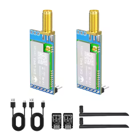 DX-LR42 SX1281 2.4GHz LoRa UART Module AT Command No Programming 13dBm Long Range 3.7km Wireless Tra