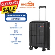 BIG BAG Apex 24"  (PP) Polypropylene Luggage 24 Inch Unbreakable Luggage Bag Travel 24 Inch Suitcase