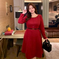 GLEC | Elegant Event Embellished Tunic Tweed Dress