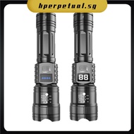 【HEPA】Zoomable LED Flashlight Rechargeable Battery Type C Rechargeable 240 Lumens