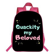 Quackity กระเป๋าเป้สะพายหลังอันเป็นที่รักของฉัน Monokuma ผู้ชายกระเป๋าเป้สะพายหลังแล็ปท็อปสตรีเด็กผู้ชายเด็กผู้หญิงเป้สะพายหลังไปโรงเรียนทุกวันการ์ตูนวัยรุ่นกระเป๋าเดินทางคอสเพลย์