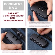 S1a4p 0rder Document Bag (lockit) Waterproof With 3 Digits Lock / Travel Document Bag 3 Digit Securi