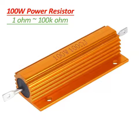 100W Aluminum Power Metal Shell Case Wirewound Resistor 0.01-100K 1 0.5 1 2 4 6 8 10 20 100 150 200 