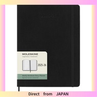 Moleskine 2025 Planner, 18-Month Daily Diary, July Start, Large Size (13cm x 21cm), Soft Cover, Blac