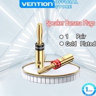 Vention Speaker Banana Plugs 2PCS Gold Plated Copper Male Connector for Musical Audio Speaker