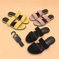 DINARA Women's Flat Sandals Selipar Perempuan Sandal Women Flat Sandal Women Sandal Wanita