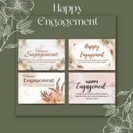 (1 PACK CONTENTS 20 PCS) Happy Engagement Gretting Card - happy engagement greeting card - engagemen