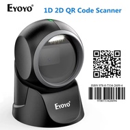 Eyoyo 1D 2D Desktop Barcode Scanner Automatic Sensing Scanning Omnidirectional Hands-Free Barcode Re