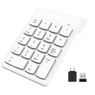 Wireless Numpad with Type C to USB Adapter, Numeric Keypad Number Pad Compatible with Laptops Comput