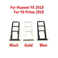 New Sim Tray For Huawei Y6 2018 Sim Card Tray Slot Holder Adapter Reader Replacement For Huawei Y6 Prime 2018