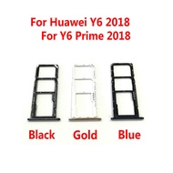 New Sim Tray For Huawei Y6 2018 Sim Card Tray Slot Holder Adapter Reader Replacement For Huawei Y6 P