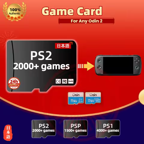 Game Card For Ayn Odin 2 Pro Japan Version Retro Classic Games PlayStation Portable 2 PS2 PSP PS1 TF