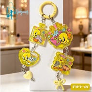 Premium Tweety Bird Charm Keychain — Cartoon Character Phone & Bag Accessory