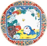 金正陶器 「 哆啦A夢 」 九谷燒 小碟 庄三風 彩色金欄手 008149 日本製 12cm